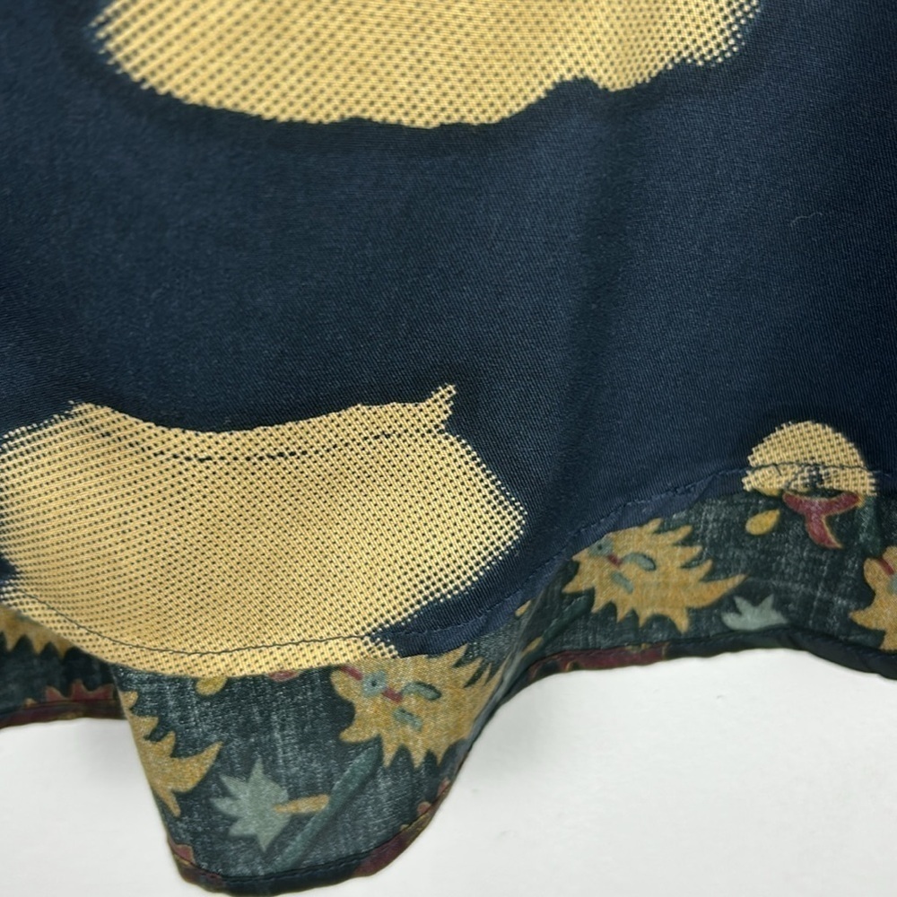 Desigual Vardar Artsy Embroidered Long Sleeve Button Down Shirt Medium Blue - Picture 10 of 13